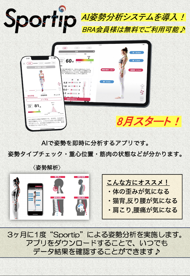 最新姿勢分析システムを導入します♬ – 姫路初会員制ダイエットクラブBRA